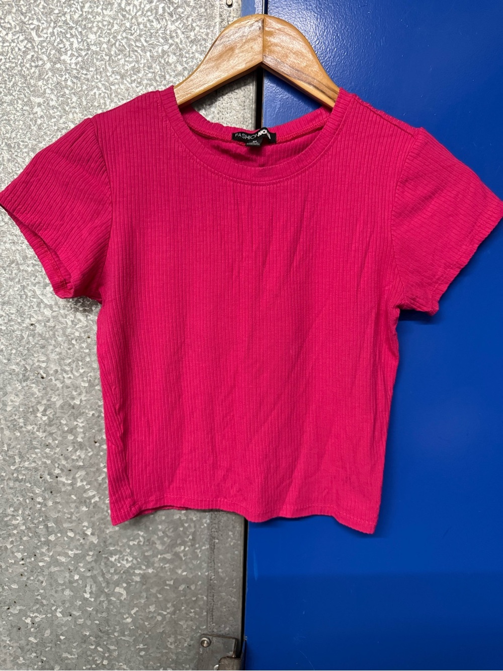 Fashion Nova Pink Ribbed Top